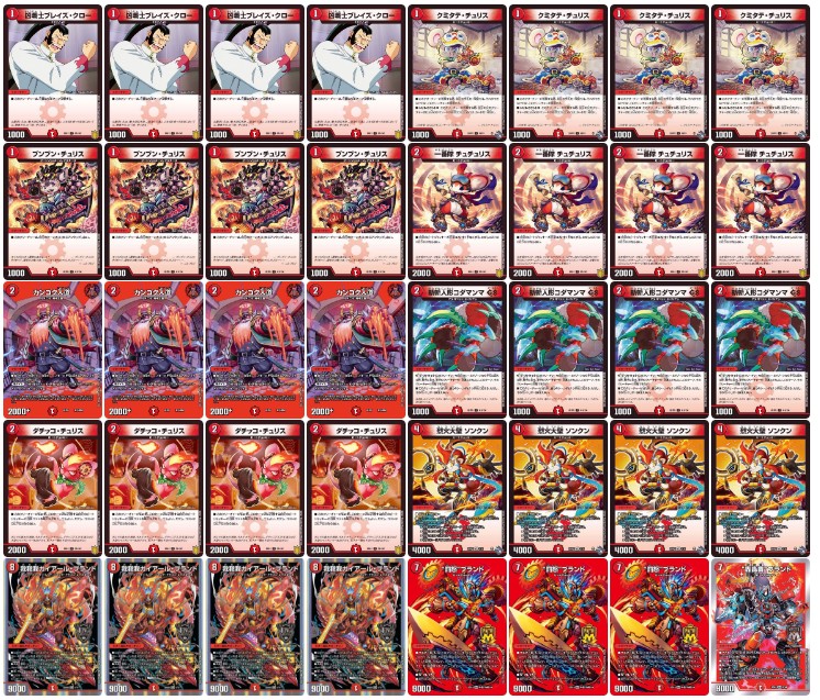 デュエルマスターズ 構築済みデッキ 赤単我我我デッキ 赤単速攻