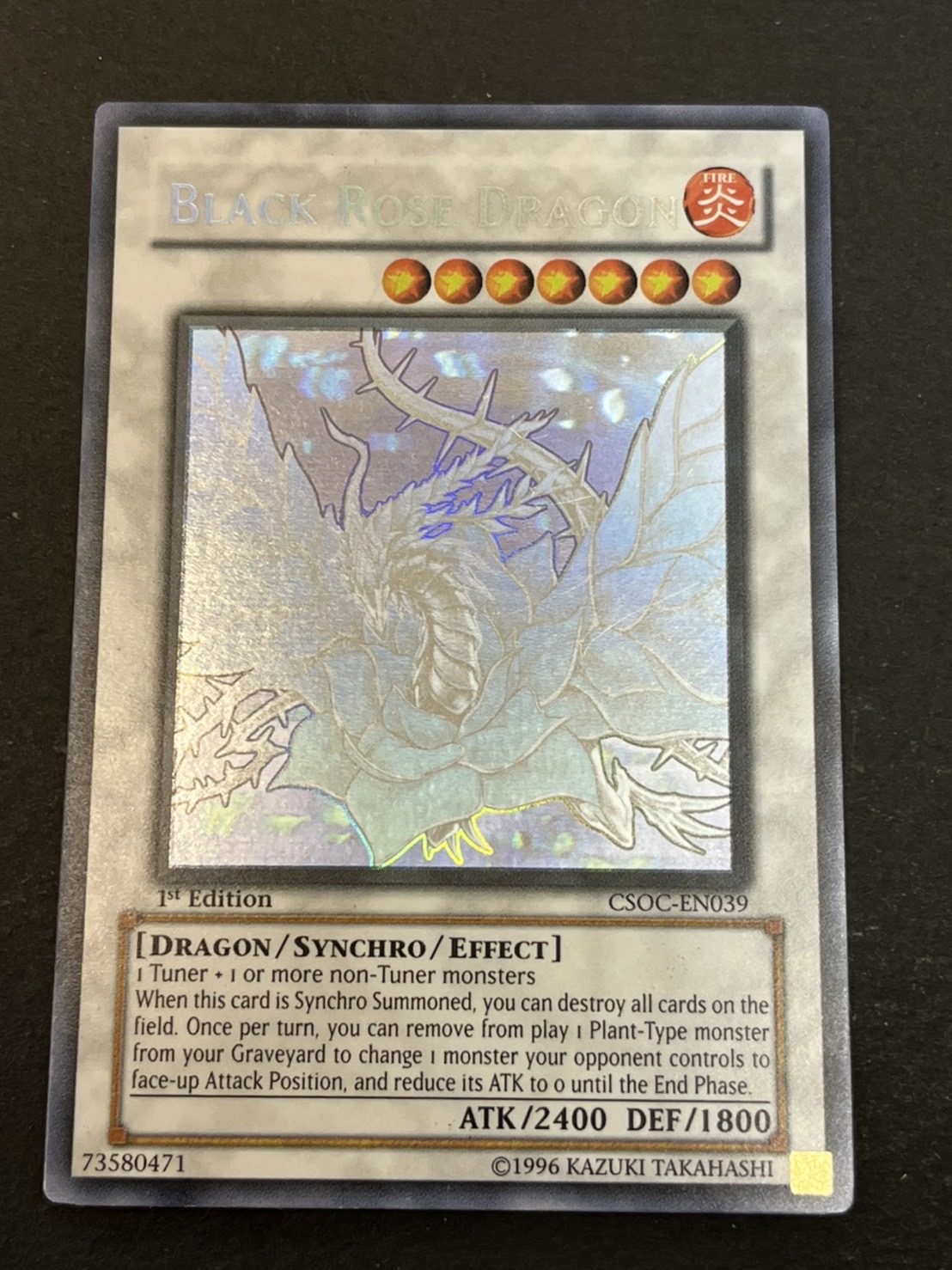 遊戯王 ブラックローズドラゴン 英語版 ホログラフィック ホロ