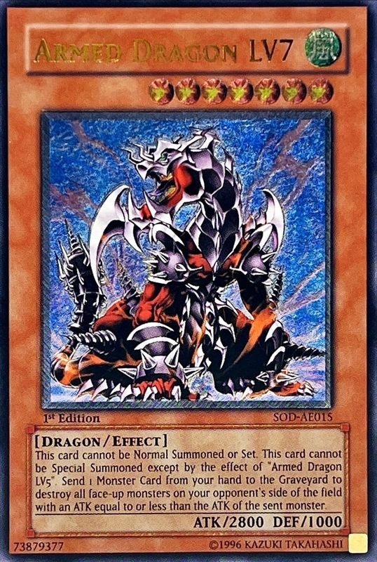 PSA10鑑定済】「旧アジア」アームドドラゴンLV7【レリーフ】{SOD-AE015