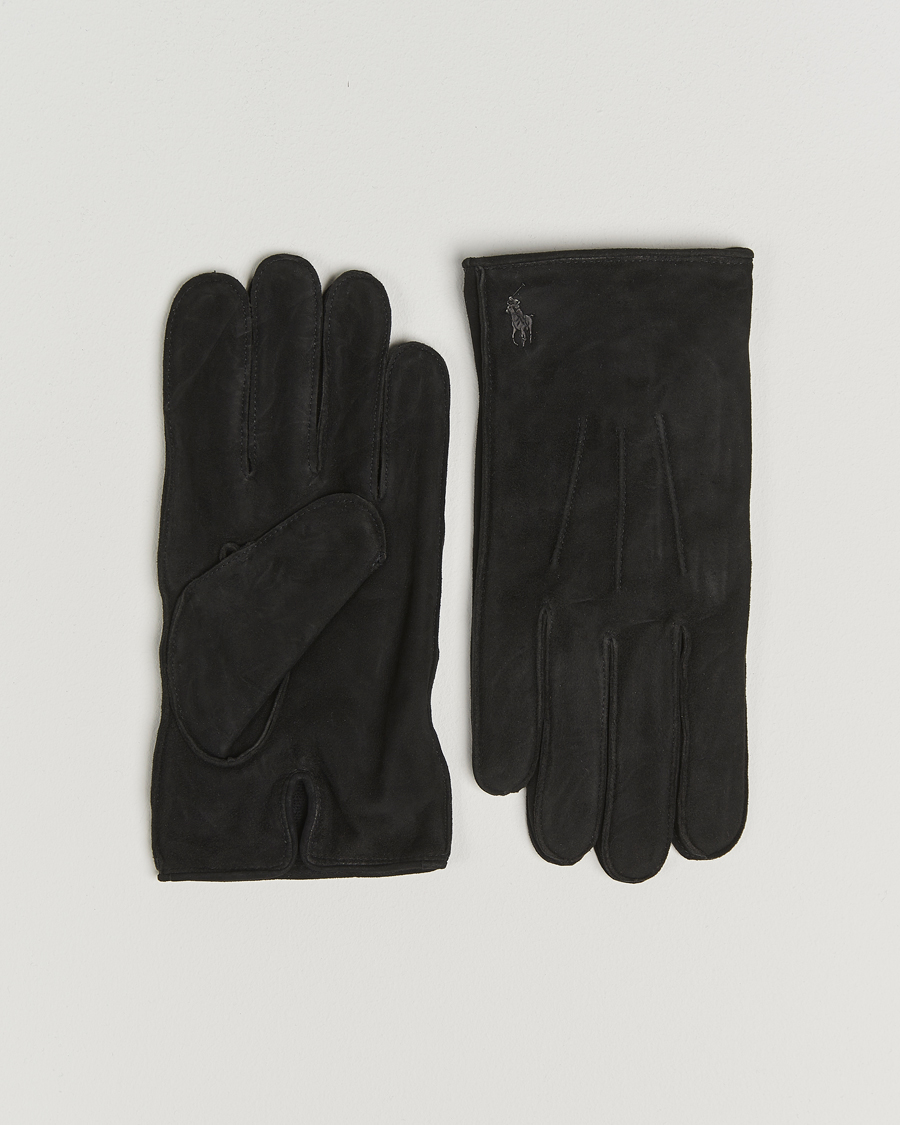 Polo Ralph Lauren Suede Gloves Black at CareOfCarl.com