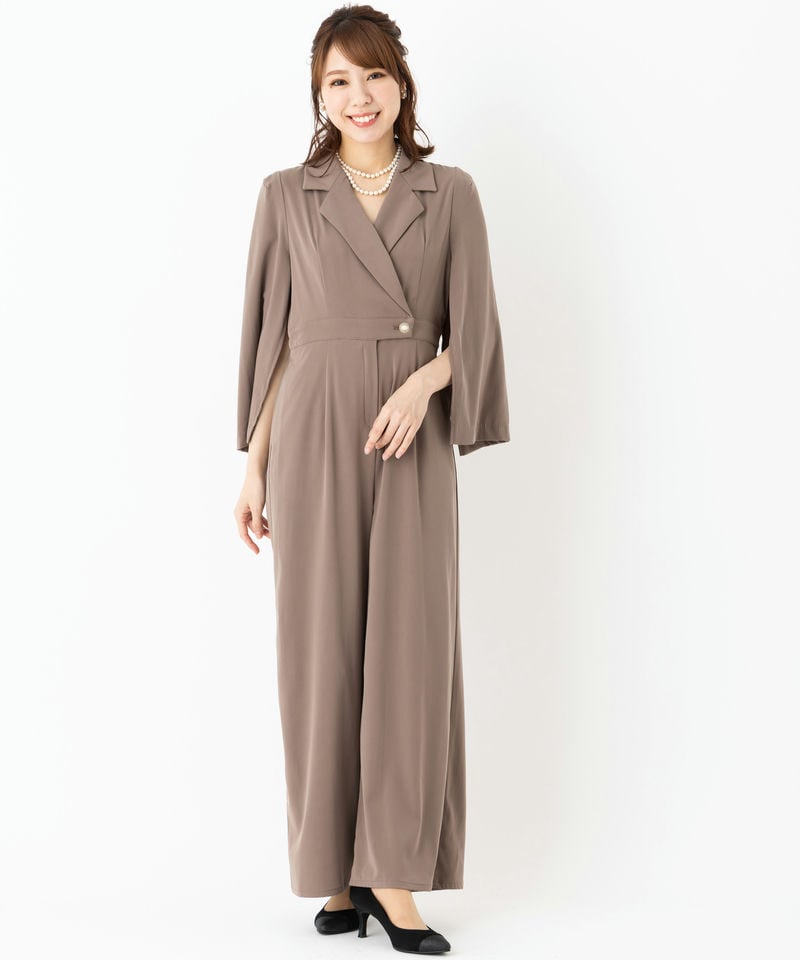 リルアー LERURE 24年 オールインワン パンツドレス レース カーキ M