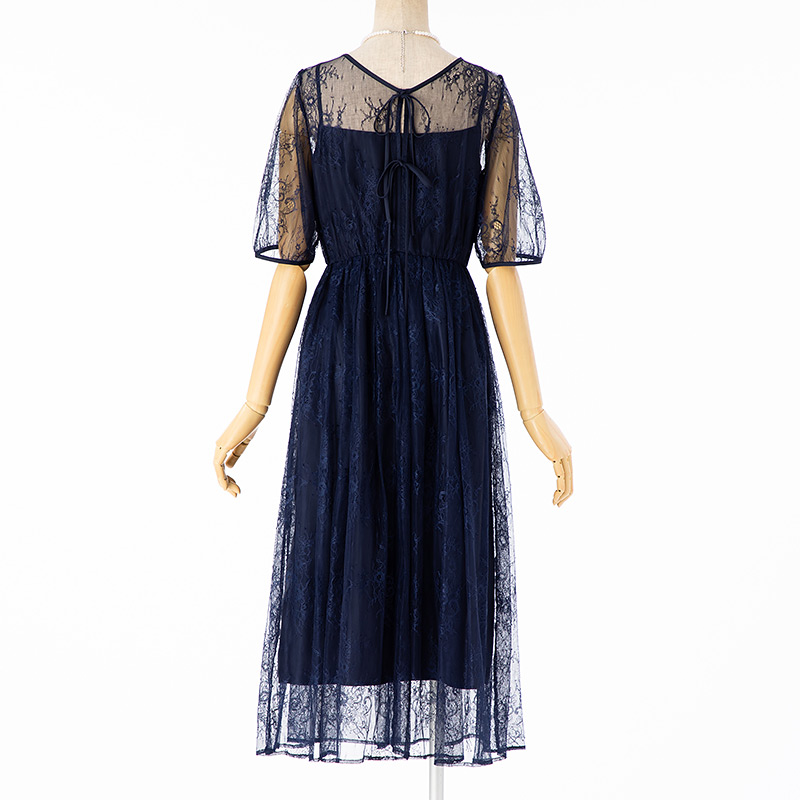 水色 リボンチュールオケージョンドレス Jill by jillstuart by JILL