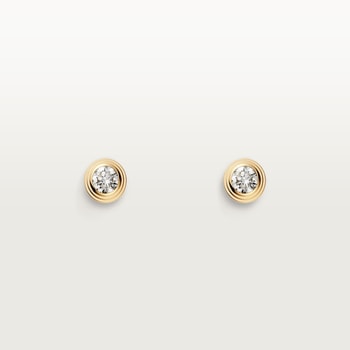 CRB8301215 - Diamants Légers earrings XS - Yellow gold, diamonds