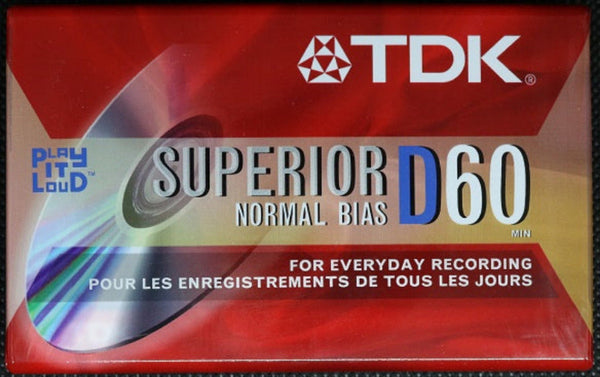 TDK Superior D - 2003 - US - Blank Cassette Tape - New Sealed