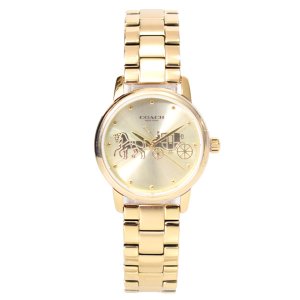 COACH フラワー腕時計 Coach New York Women's Silver Stainless Steel