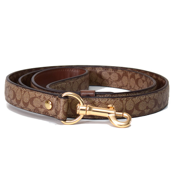 革 ボックス ラージ ペット リーシュ シグネチャー 犬用新品 リード コーチ