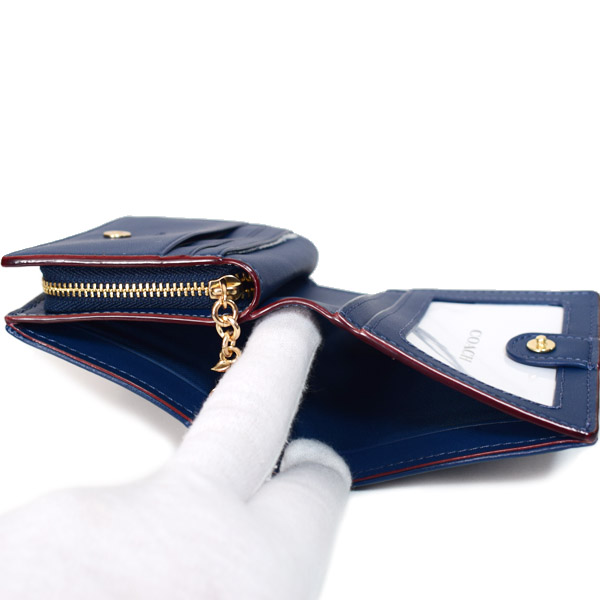 COACH】コーチ 財布 デニム レザー シグネチャー ロゴ さくらんぼ