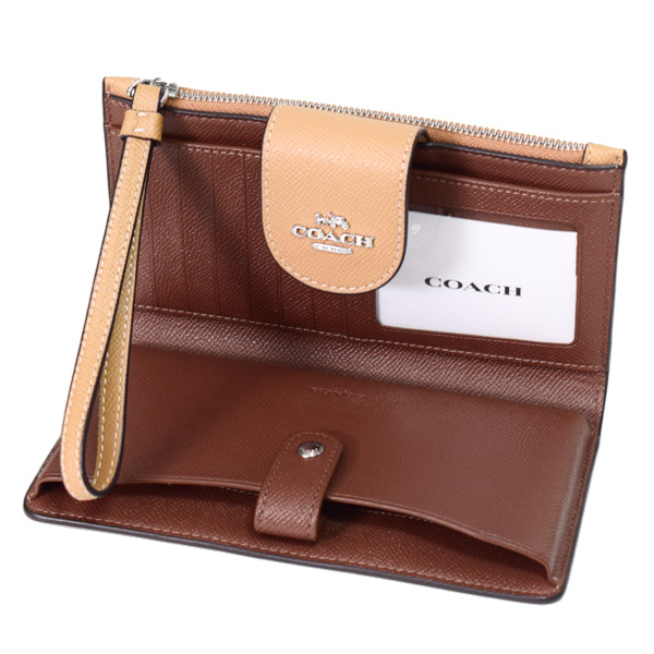 COACH】コーチ クロスグレインレザー ロゴ フォン iPhone スマホ