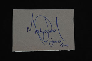 マイケル・ジャクソン（Michael Jackson）生前最後の直筆サイン発見