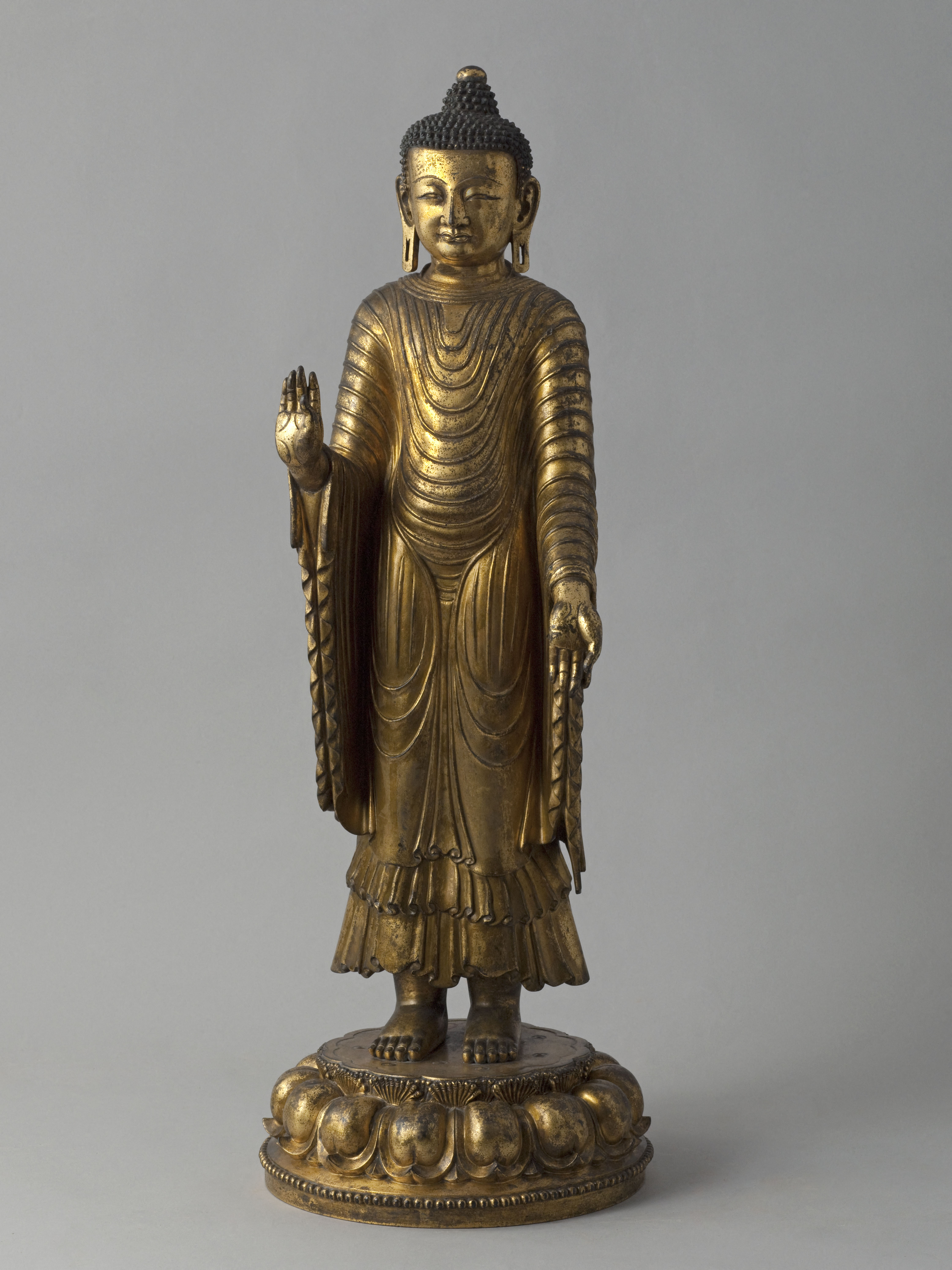 東南アジア ラオス18世紀頃 ランサーン王朝期 青銅仏 金銅仏 ブッダ 座仏