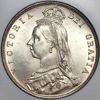 1888 NGC MS 64 Victoria 1/2 Crown Great Britain Gem Silver Coin