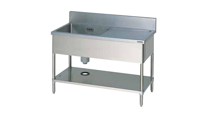 一槽水切付シンク バックガードあり|シンク|作業機器・板金類 | 業務用