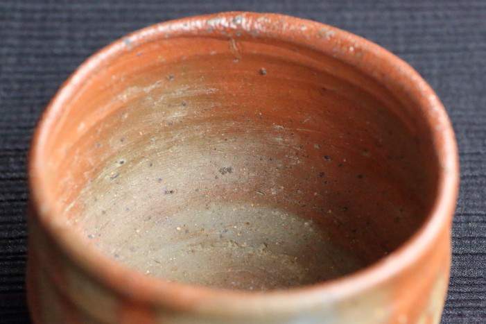 森本良信 備前焼緋襷茶盌 抹茶碗 茶道用具 茶の湯 茶陶器