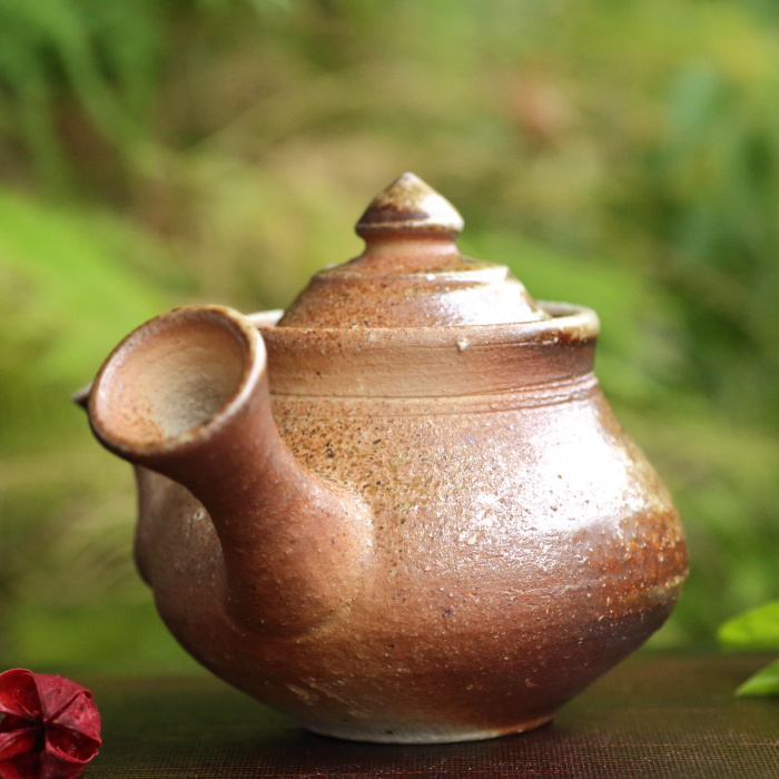 小島憲二 穴窯伊賀急須 満容量200ml 作家もの煎茶器 無釉 日本茶中国茶