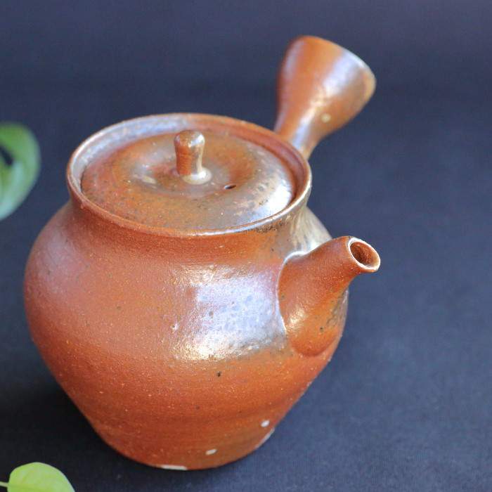 名匠山本広巳 萬古焼 穴窯焼成 焼〆急須 満容量310ml 桐箱