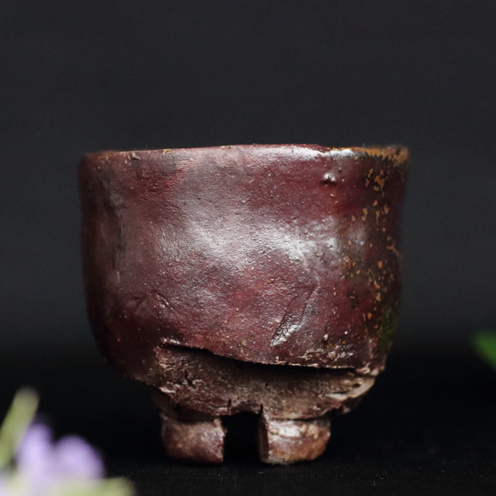 原田拾六 備前ぐい吞み 作家もの備前焼酒器 酒呑 酒杯 薪窯焼成 桐箱