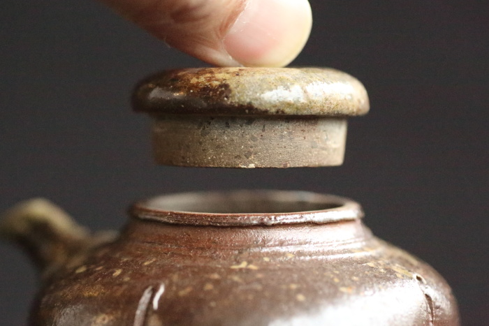 三代山田常山 常滑宝瓶 登り窯焼成焼〆煎茶器 人間国宝 満容量120ml 上