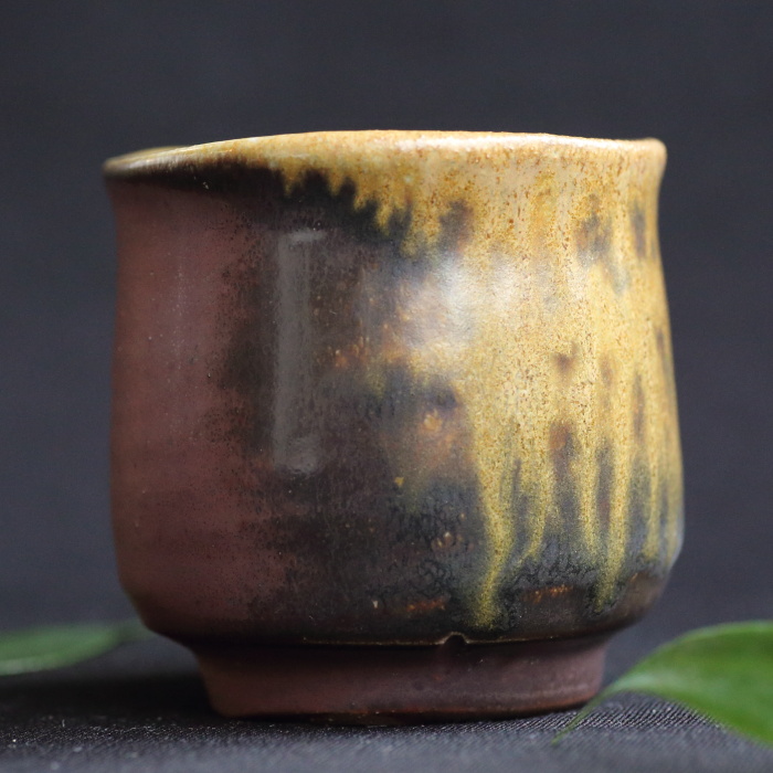 松井興之 備前ぐい呑み 登り窯焼成 岡山県重要無形文化財保持者 共箱