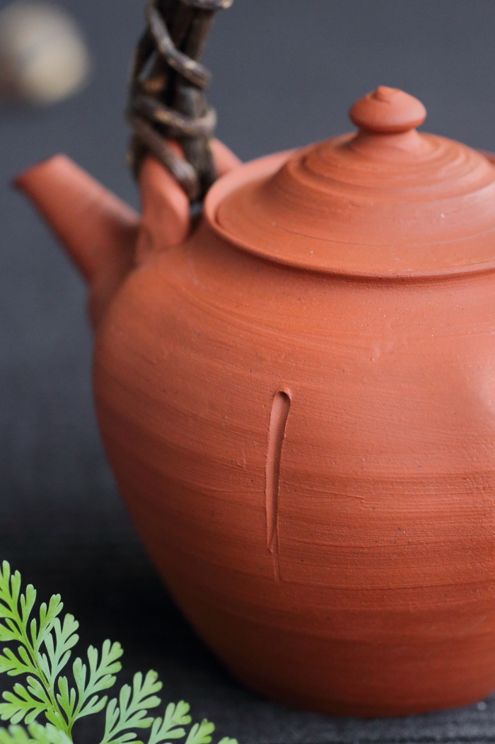 煎茶道具常滑焼山七窯渡辺山七作保宇夫良横手急須共箱VR6597