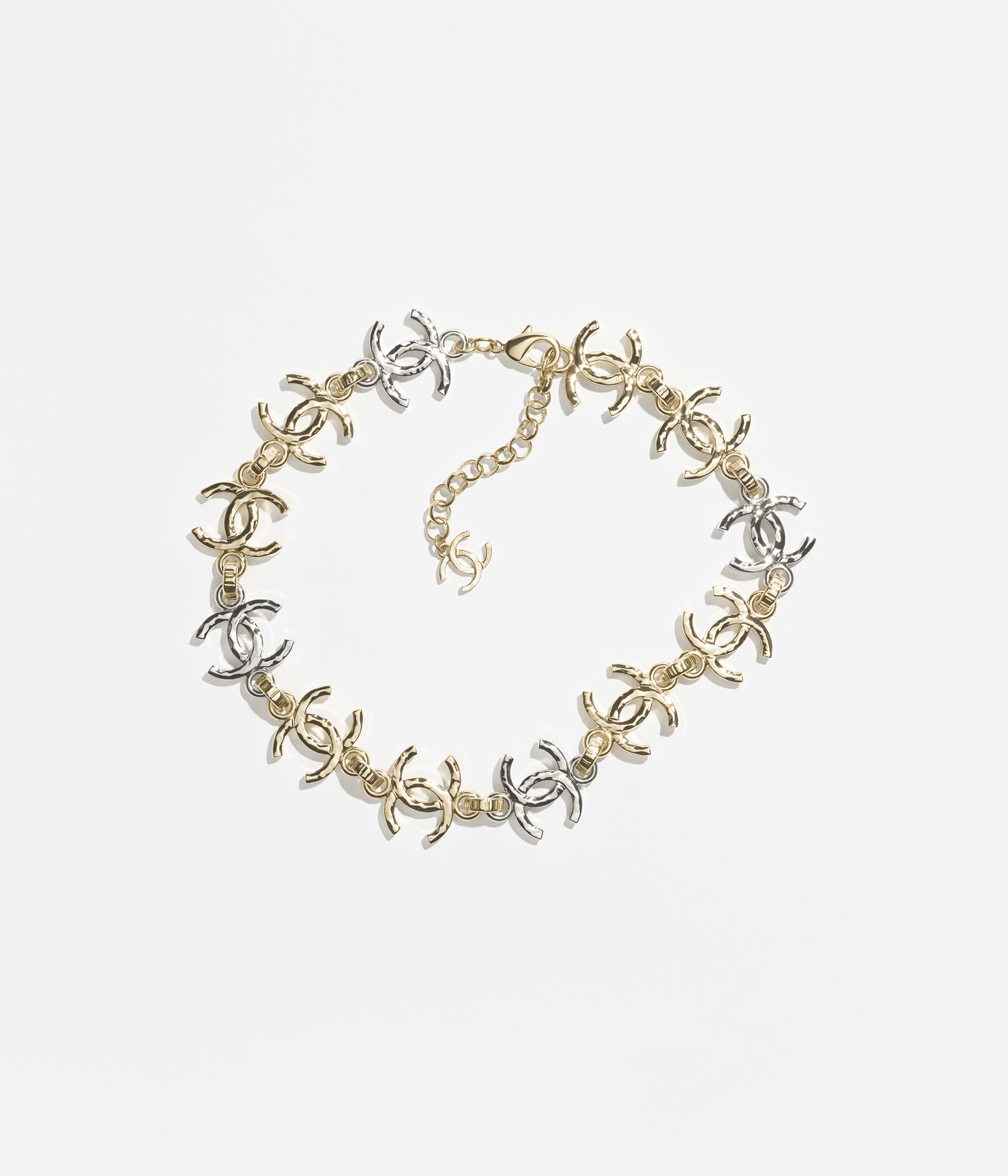 カメリア モチーフ ブローチ - ツイード、ホワイト & ブラック