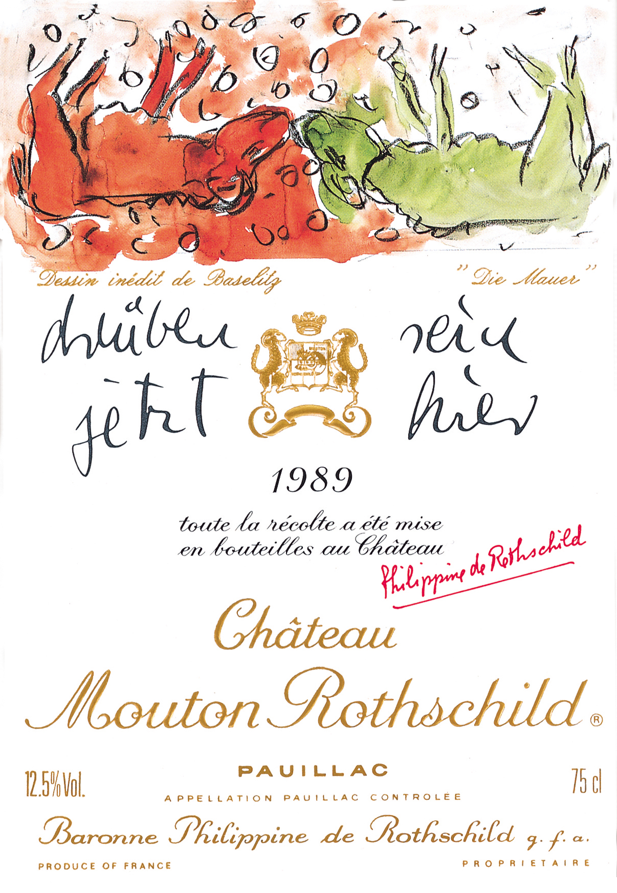 Mouton Rothschild 1989 - Georg Baselitz