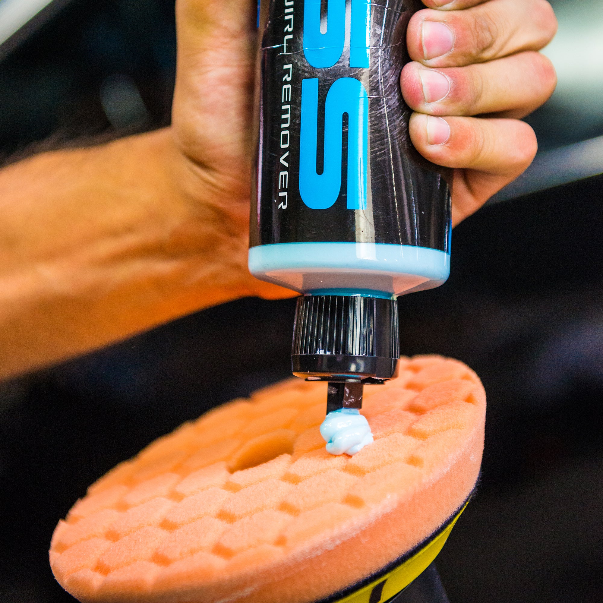 Orange Hex-Logic Quantum Medium-Heavy Cutting Pad | Chemical Guys