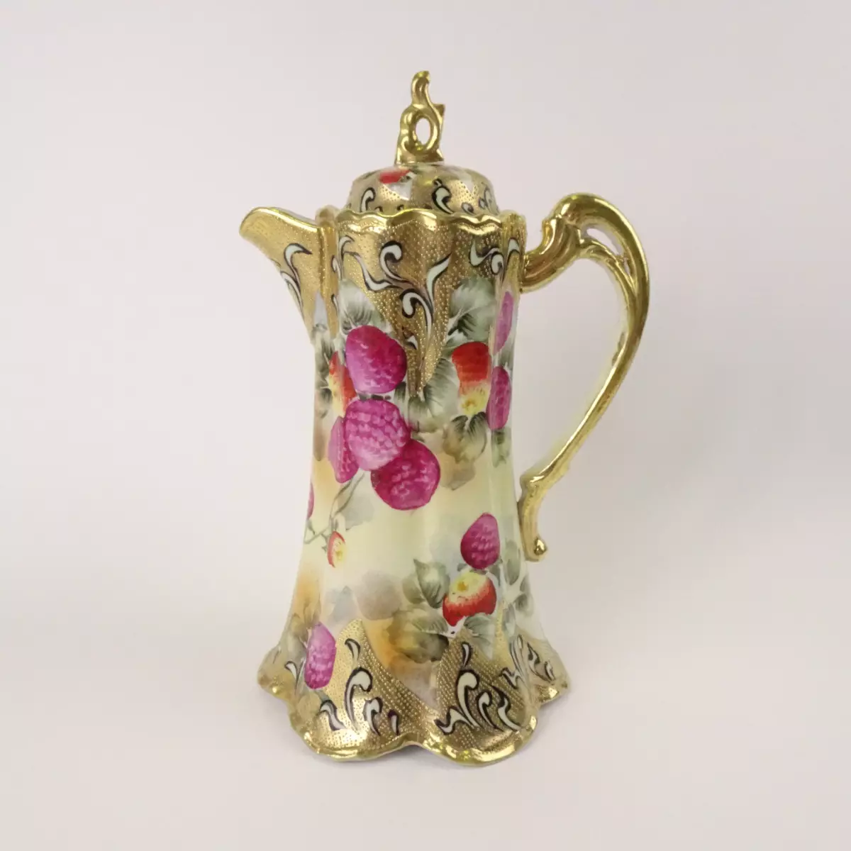 大型31cm】オールドニッポン アールヌーボー様式 金盛り チョコレート