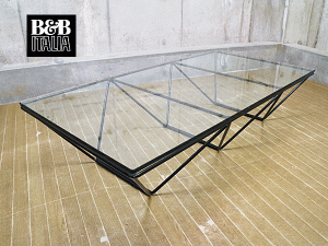 B&B Italia 1980'sヴィンテージ ALANDA ガラステーブル