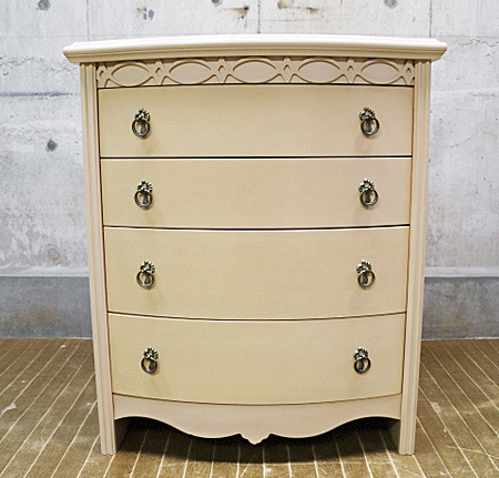 IDC大塚家具】LYNN・HOLLYN リンホーリン 4段引出し チェスト 白家具