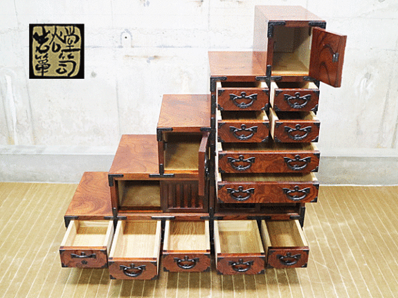 岩谷堂階段箪笥No886 民芸箪笥 かくし箱付き 岩谷堂階段箪笥No886 民芸