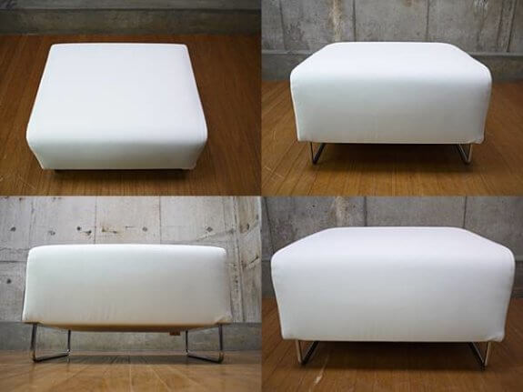 Cassina】カッシーナ 253 NEST ネスト 白総革 スツール ベンチ