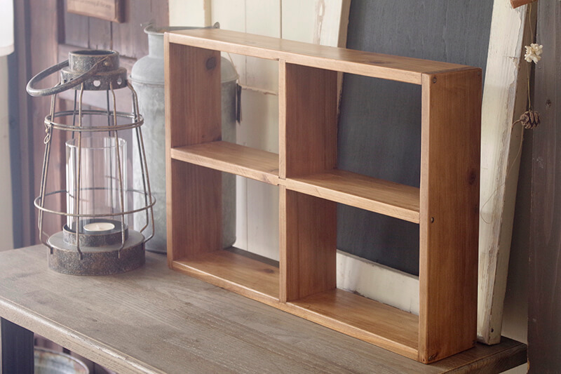 コレクションオープンラック｜ヴィンテージスタイルの木製収納棚｜通販