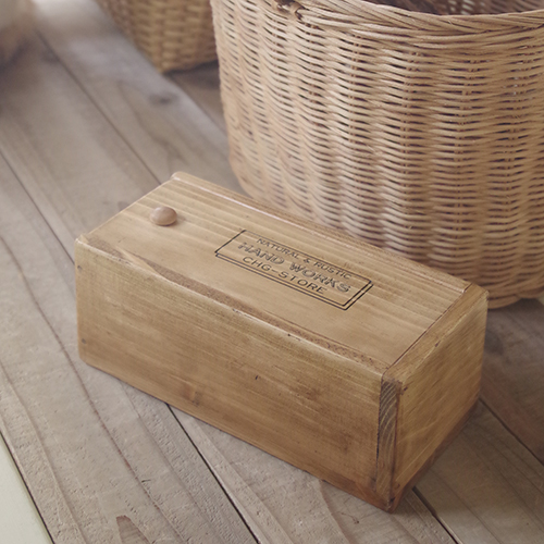 ナチュラルな木製小物ケース【数量限定品/アウトレット】*アンティーク