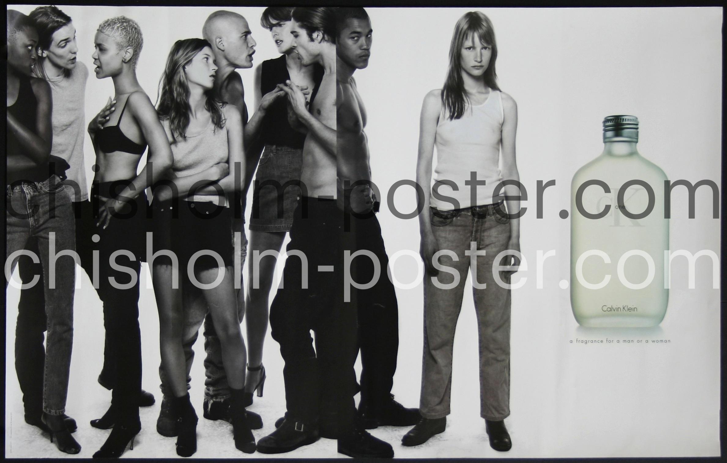 ck one ポスター 貴重 カルバンクライン1994 ケイトモス ck カルバン