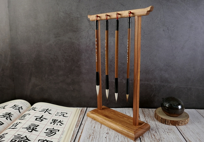 書法用品.書法組合／筆架.缺貨【中華筆莊】新門型筆架(印度紫檀木