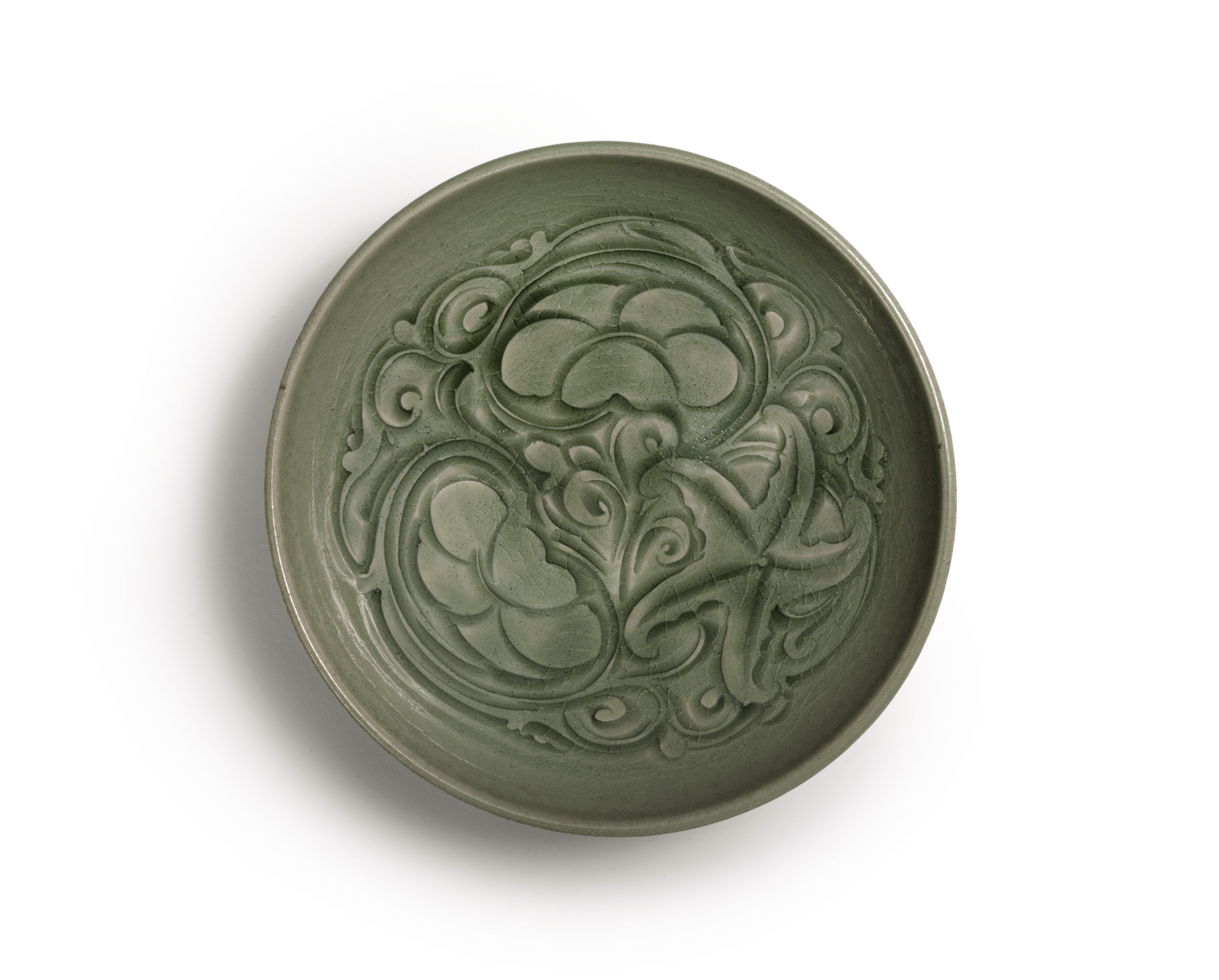 元/明初鈞窯玫瑰紫釉鼓釘洗「五」字款, YUAN-EARLY MING DYNASTY, 14TH