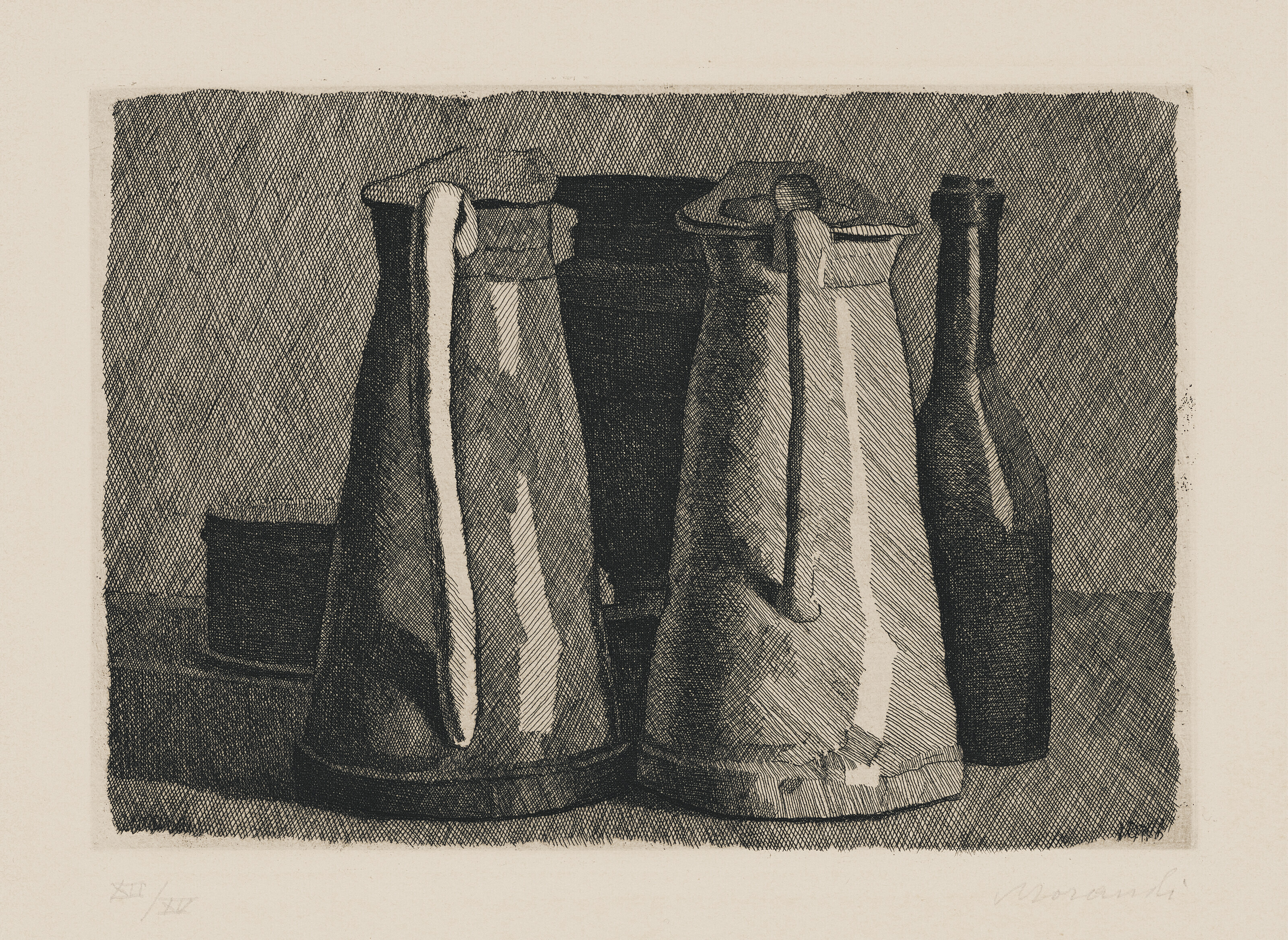 GIORGIO MORANDI (1890-1964), Natura morta con cinque oggetti