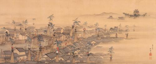 築城400年！祝！！福山城、築城時の水墨画