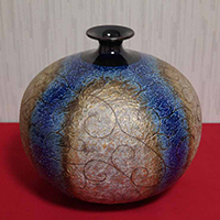 笠間焼】伝統工芸士 志賀 出 作 油滴天目湯碗 笠間焼】伝統工芸士 志賀