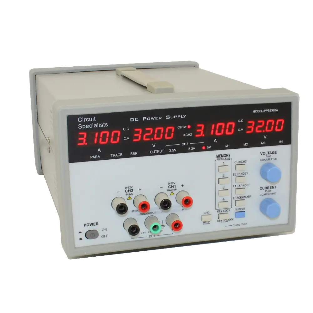 32 Volt DC Programmable Triple Output Power Supply 5 Amps