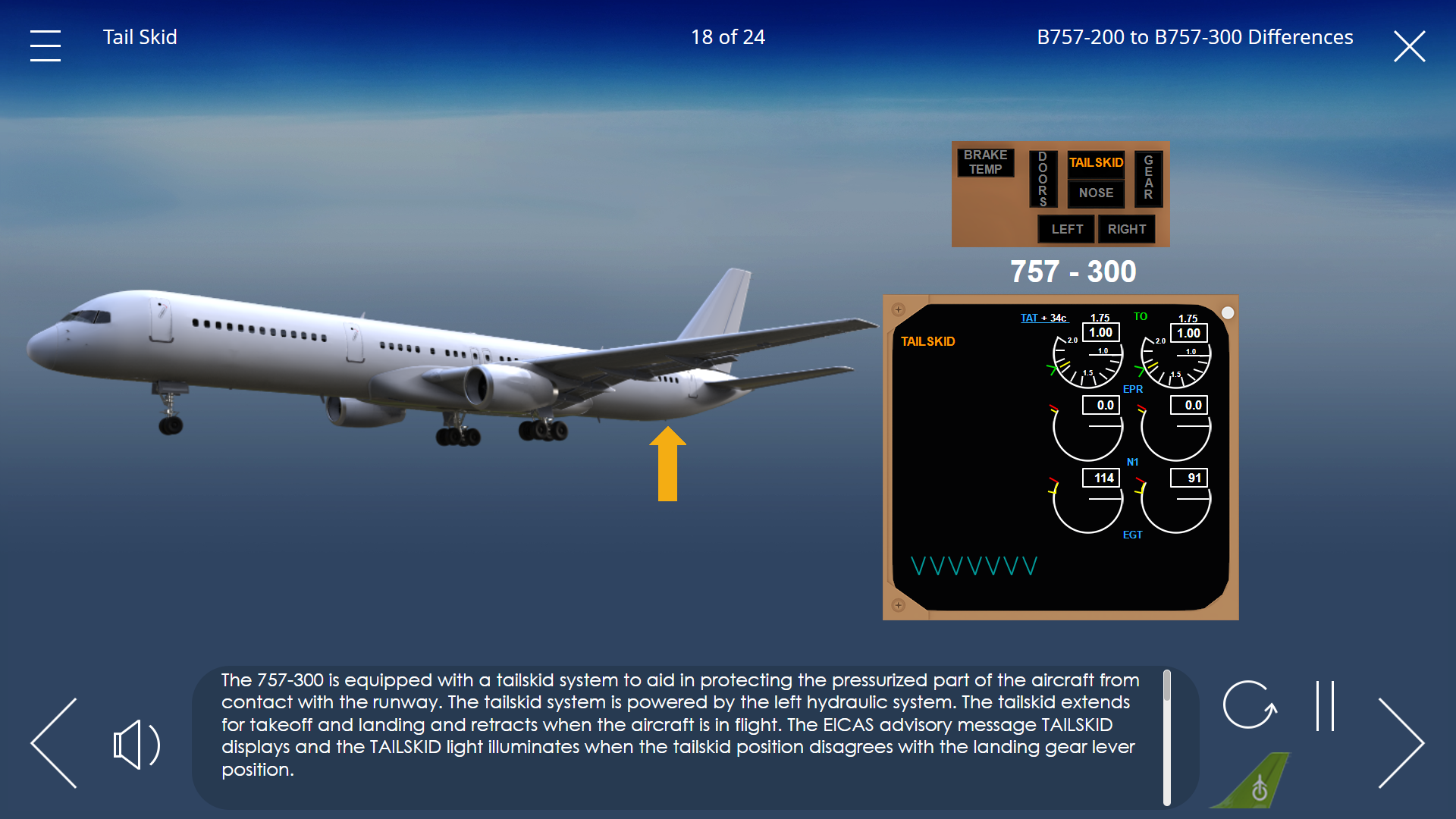 Boeing 757-200 to Boeing 757-300 Differences Training Course
