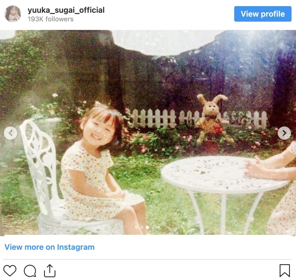 写真）櫻坂46・菅井友香、幼少期の写真公開 「天使みたい」「お嬢様