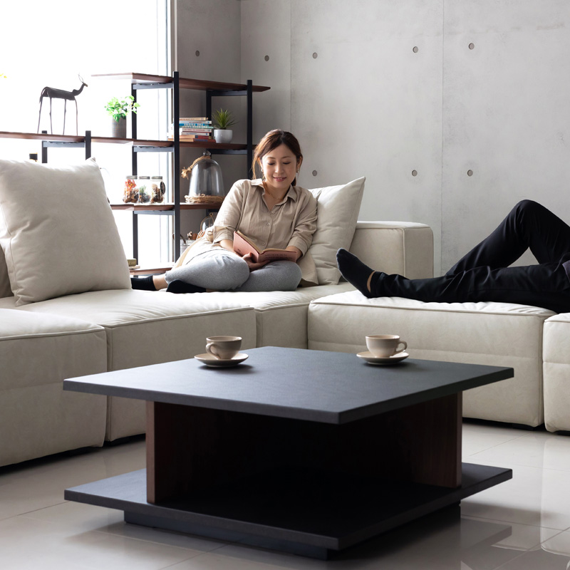 ゆ*め様 スクエア型サイドテーブル リビングテーブル/コーヒーテーブル