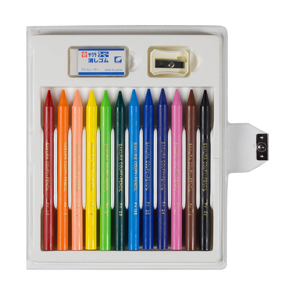 クーピーペンシル12色（ソフトケース入り）｜クーピーペンシル