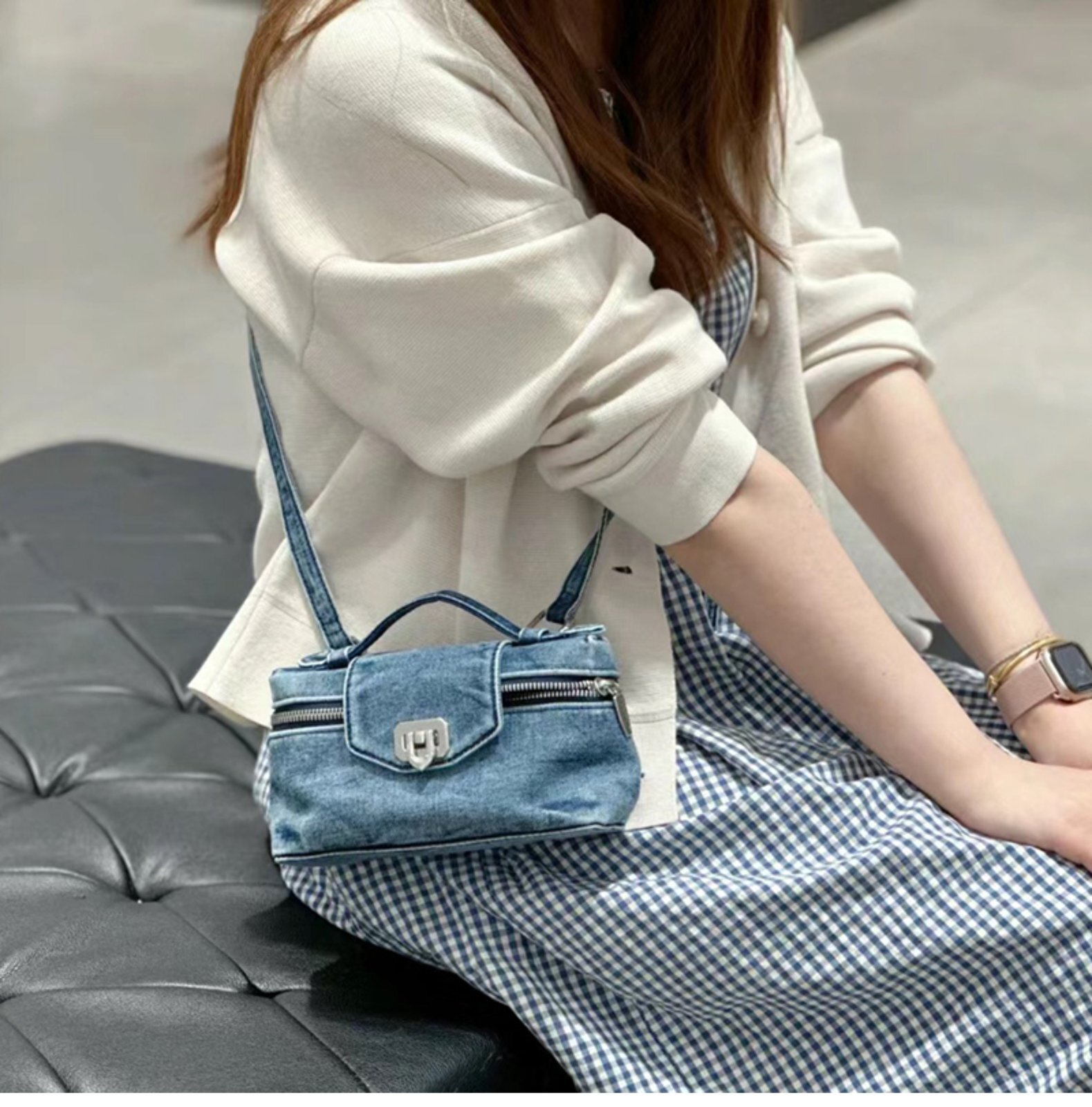 即日発送 ミセス FJORD （フィヨルド）デニムバッグ トートバッグ 即日