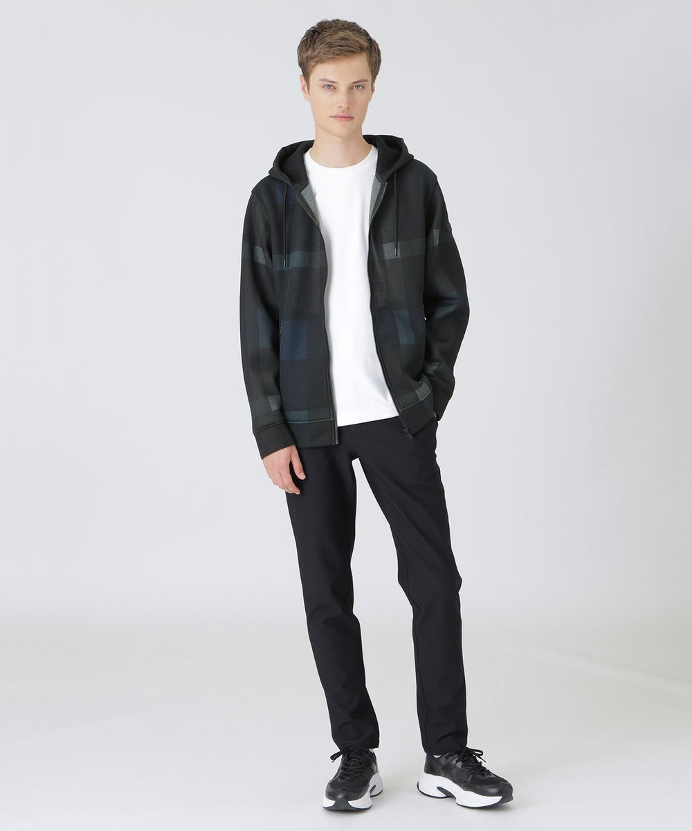 BLACK lab.】シアーダンボールクレストブリッジチェックパーカー