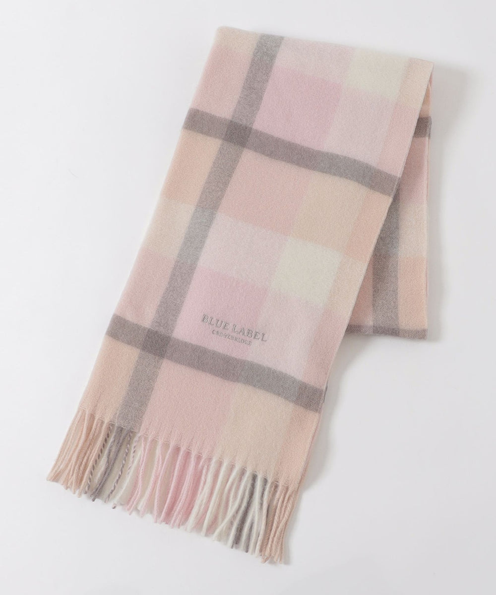 クレストブリッジチェックウォッシャブルカシミヤマフラー（マフラー