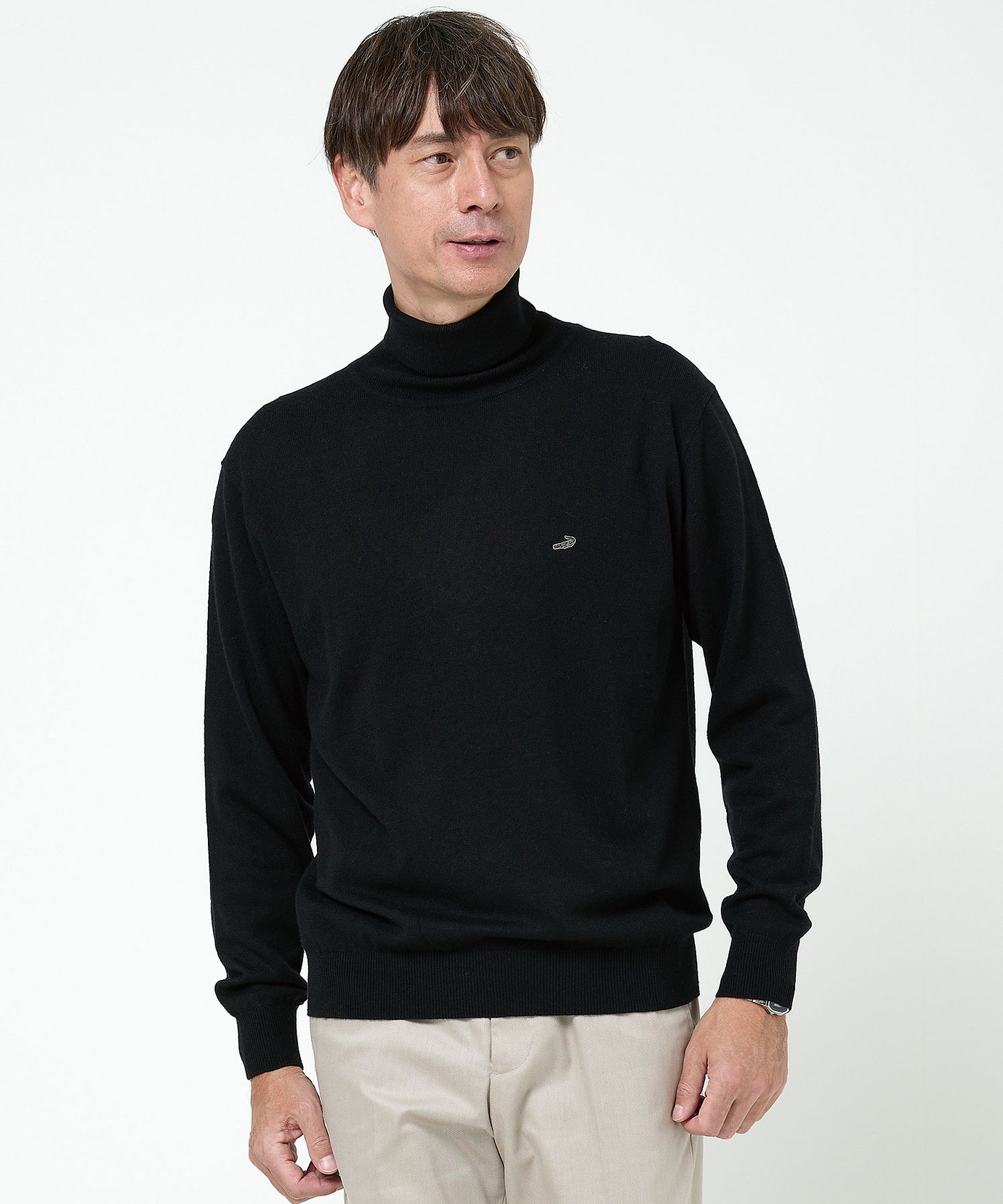 メンズ ハイゲージ タートルネック ニット【手洗いOK】通販 [1603