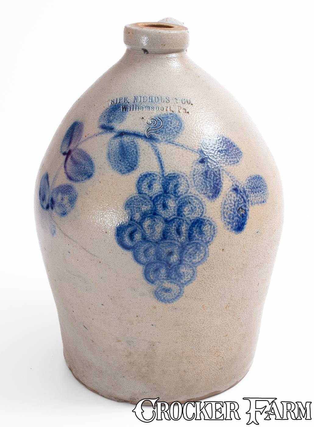 Rare and Fine SIPE, NICHOLS & CO. / Williamsport, Pa. Two-Gallon