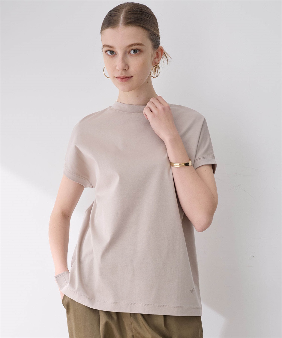 接触冷感】カラーモックネックTシャツ LE SOUK HOLIDAY｜クロスプラス